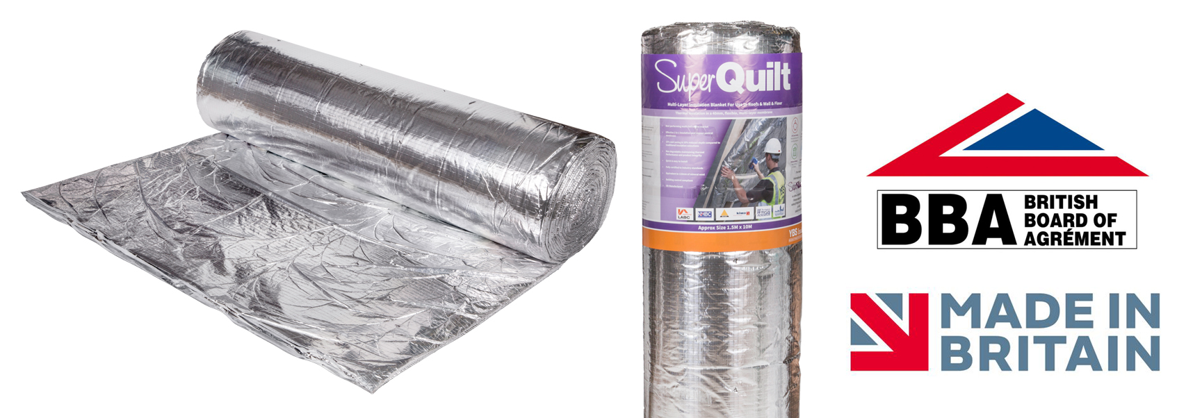 Roof YBS SuperQuilt Reflective Multifoil Insulation 12m² Wall & Floor 